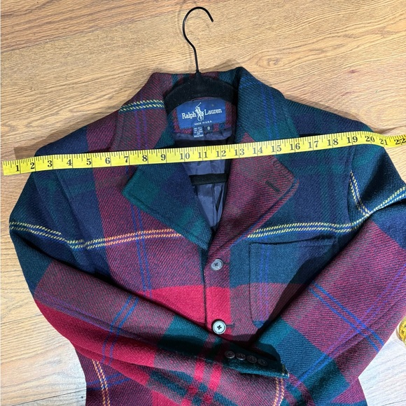 Vintage Ralph Lauren 100% Wool Tartan Plaid Blazer Union Made 90s - Picture 7 of 12